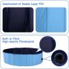 Bosonshop Foldable Pet Swimming Pool Easy to Fold Fill Empty & Clean Slip-Resistant PVC Bathing Tub Kiddie Pool