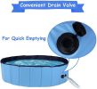 Bosonshop Foldable Pet Swimming Pool Easy to Fold Fill Empty & Clean Slip-Resistant PVC Bathing Tub Kiddie Pool