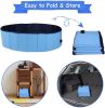 Bosonshop Foldable Pet Swimming Pool Easy to Fold Fill Empty & Clean Slip-Resistant PVC Bathing Tub Kiddie Pool