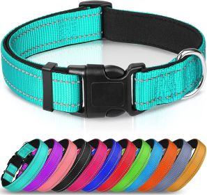 Reflective Dog Collar; Soft Neoprene Padded Breathable Nylon Pet Collar Adjustable for Medium Dogs (Color: BROWN)