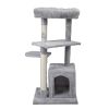 Double Level Cat Tree Stand House Furniture Kittens Activity Tower Posts Kitty Pet Play House; XH