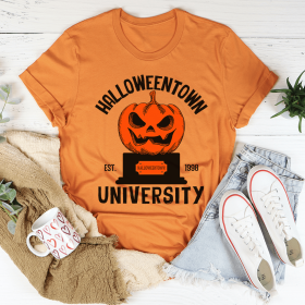 Merchmallow Halloween University T-Shirt (Color: Burnt Orange)