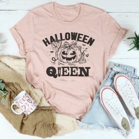 Halloween Queen T-Shirt (Color: Heather Prism Peach)