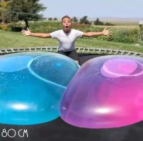 Festival Party Baby Outdoor Bubble Balls large water filled rubber Summer Outdoor Aquatic Games bath (Color: pink)