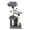 Double Level Cat Tree Stand House Furniture Kittens Activity Tower Posts Kitty Pet Play House; XH