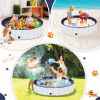 Foldable Dog Pool, Portable Hard Plastic Pet Pool for Dogs and Cats, Sturdy and Durable Pet Wading Pool for Indoor and Outdoor