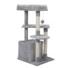 Double Level Cat Tree Stand House Furniture Kittens Activity Tower Posts Kitty Pet Play House; XH