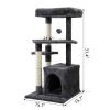 Double Level Cat Tree Stand House Furniture Kittens Activity Tower Posts Kitty Pet Play House; XH