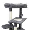 Double Level Cat Tree Stand House Furniture Kittens Activity Tower Posts Kitty Pet Play House; XH