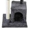 Double Level Cat Tree Stand House Furniture Kittens Activity Tower Posts Kitty Pet Play House; XH