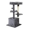 Double Level Cat Tree Stand House Furniture Kittens Activity Tower Posts Kitty Pet Play House; XH